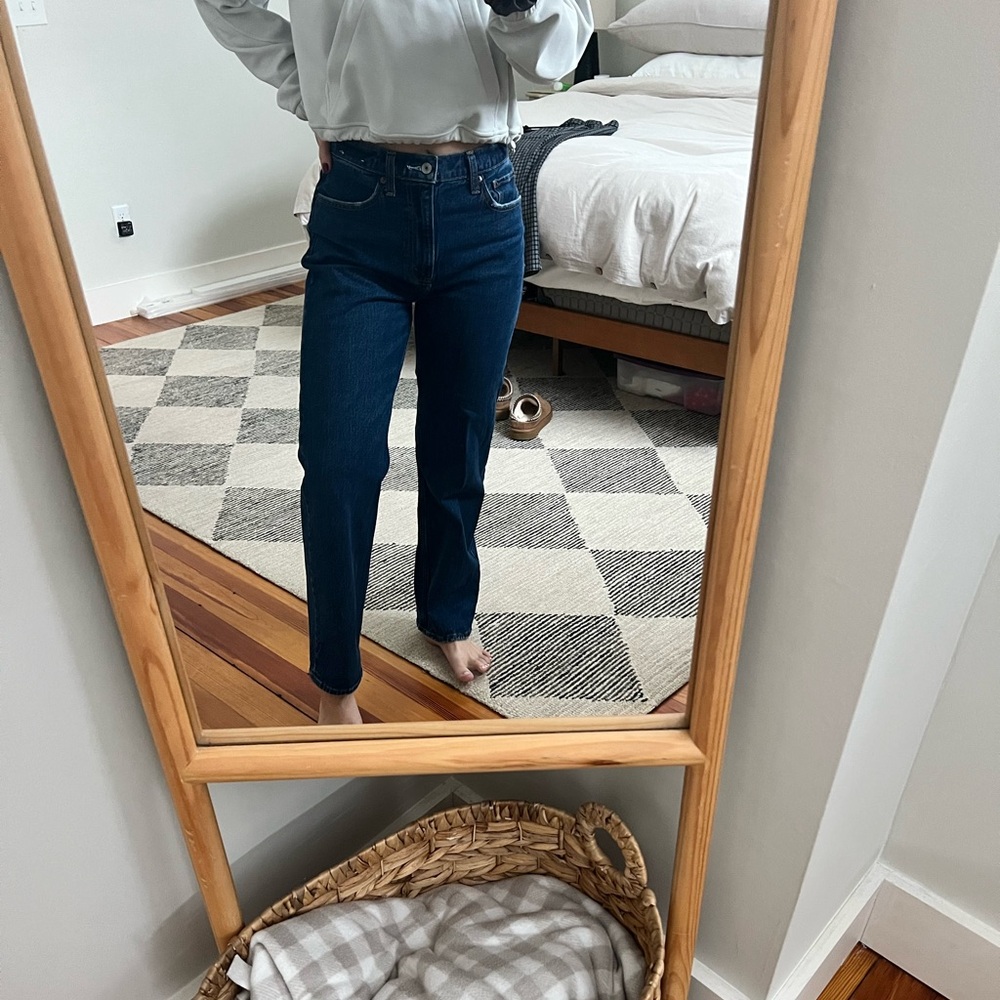 Abercrombie & Fitch Dark Blue Straight Leg Jeans